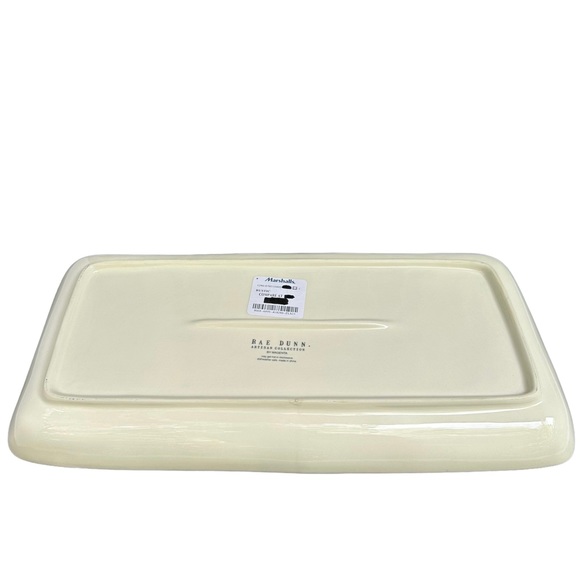 Rae Dunn Christmas Platter NAUGHTY & NICE White Black Long Letters NWT 2017 OG - Picture 10 of 16